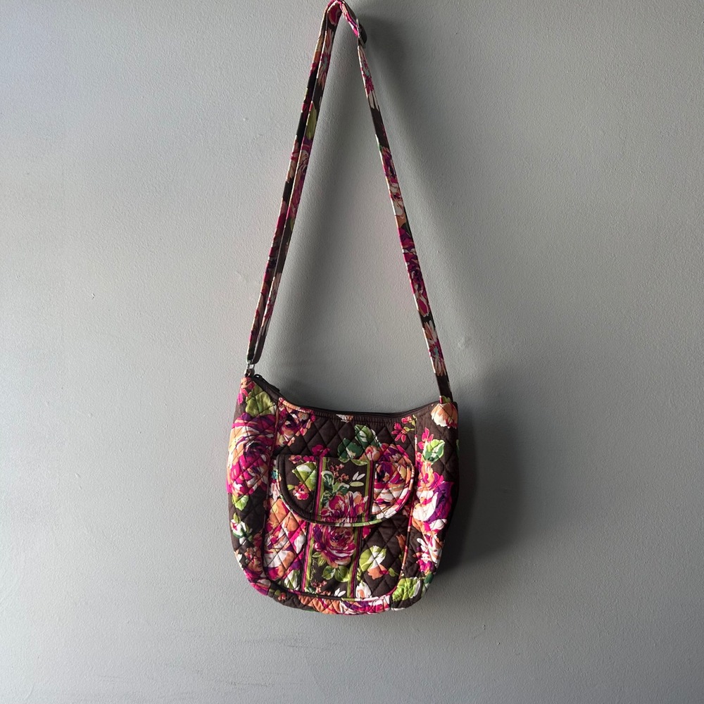 Vera‎ Bradley Quilted Floral Crossbody Bag English Rose